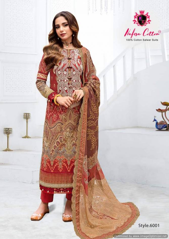 Safina Vol 6 By Nafisa Cotton Printed Pakistani Dress Material Wholesale Market
